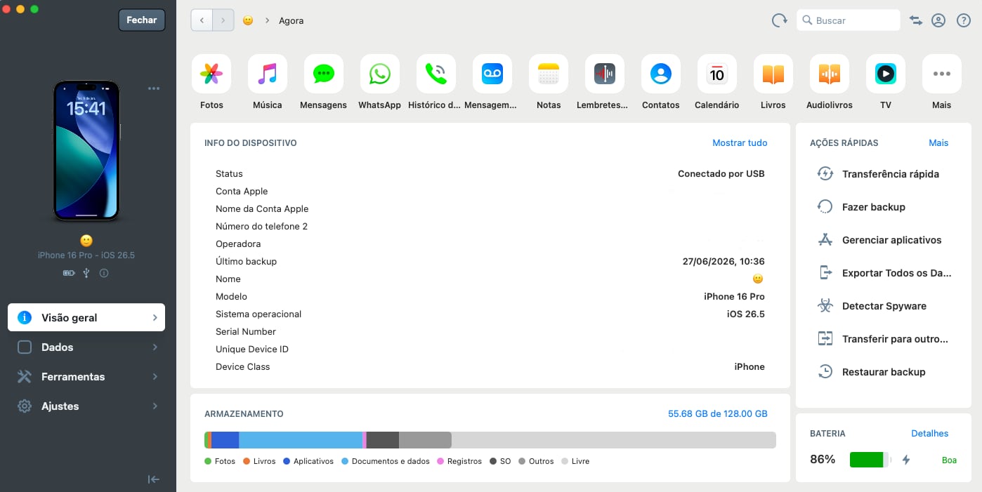 Gerencie todos os aspectos do seu dispositivo com o Imazing. Foto créditos: radiotvwebnews