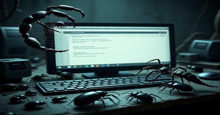 Postagens estranhas, links estranhos, usuários estranhos,são indícios de infeção por vírus ou invasão. Ilustração créditos: IA