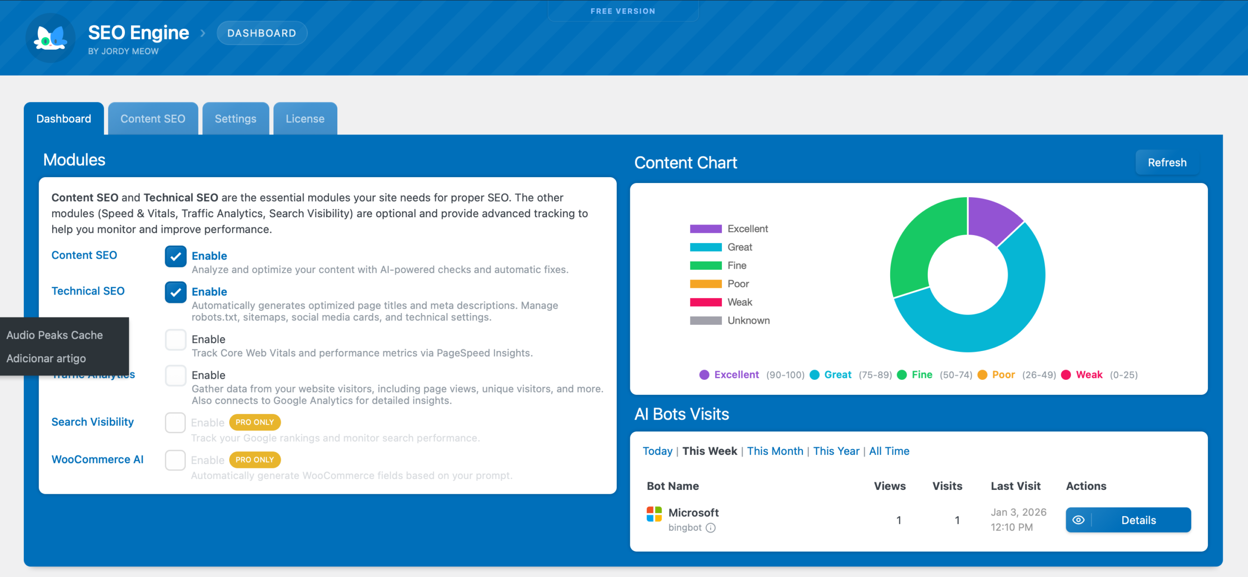 Saiba quando um bot visitou seu site. Captura créditos : radiotvwebnews Saiba quando um bot visitou seu site. Captura créditos : radiotvwebnews