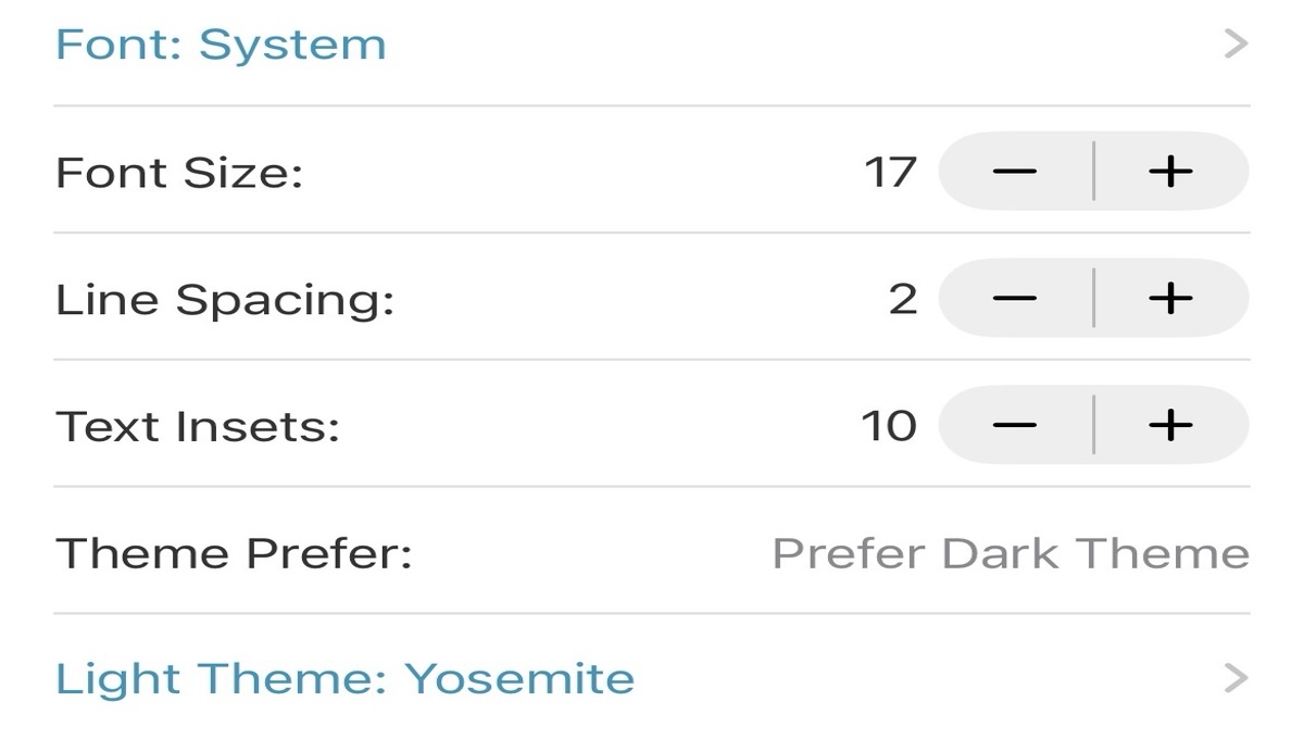 Fontes e temas customizáveis. Captura créditos: radiotvwebnews