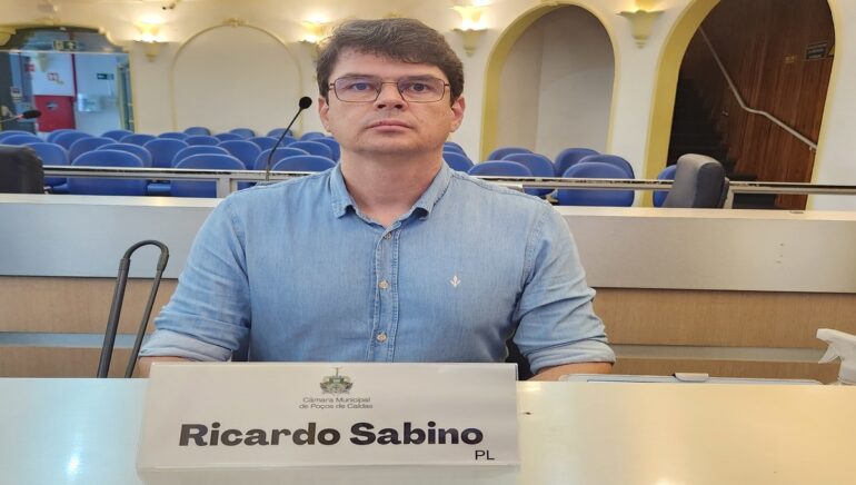 Vereador Ricardo Sabino. Foto créditos: Assessoria da Câmara