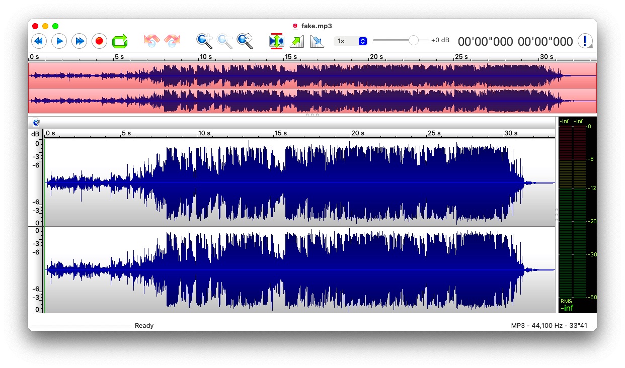 TwistedWave áudio editor. Imagem créditos: radiotvwebnews